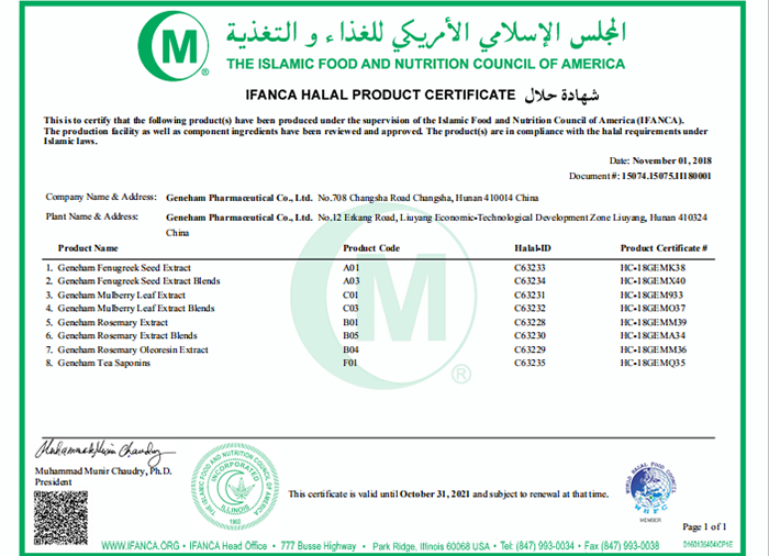 Certificates (1)